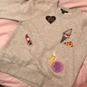 Patched sweatshirt